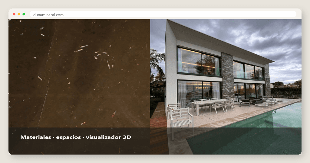 Materiales y espacios en Duna Mineral