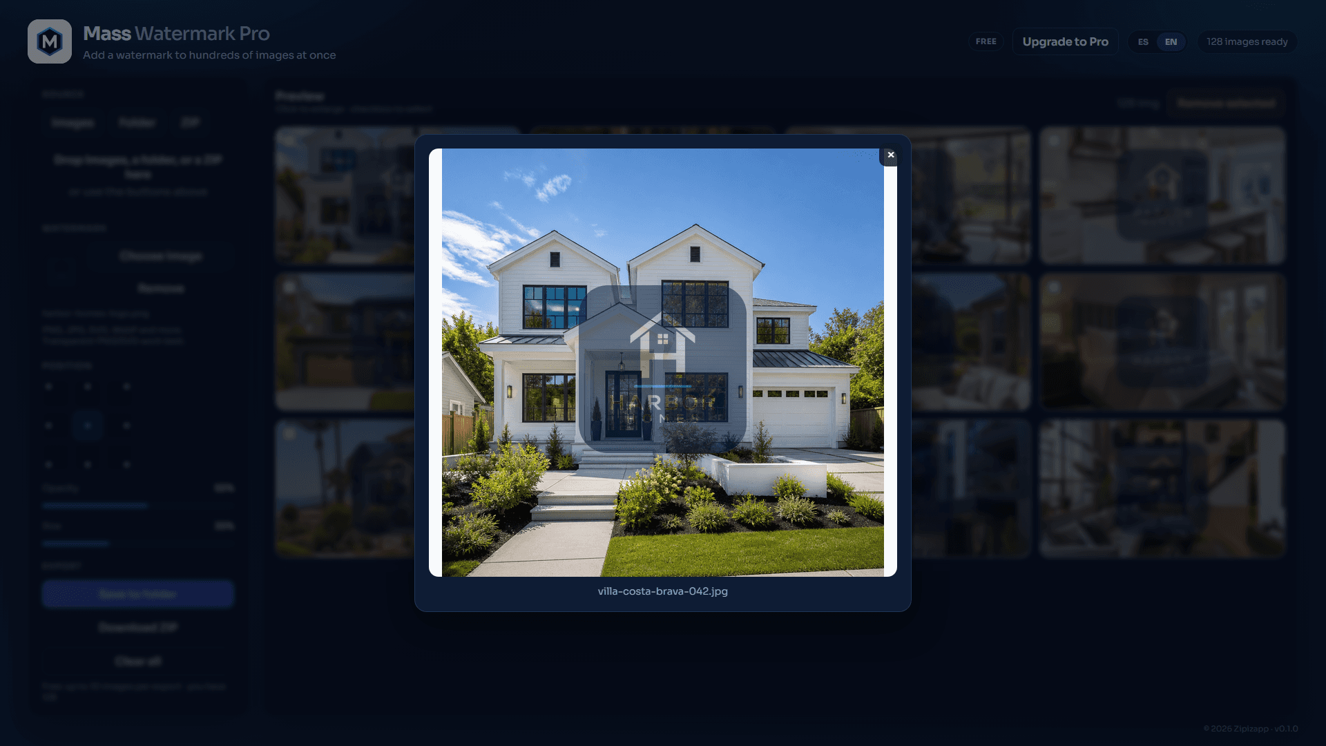 Mass Watermark Pro: preview zoom