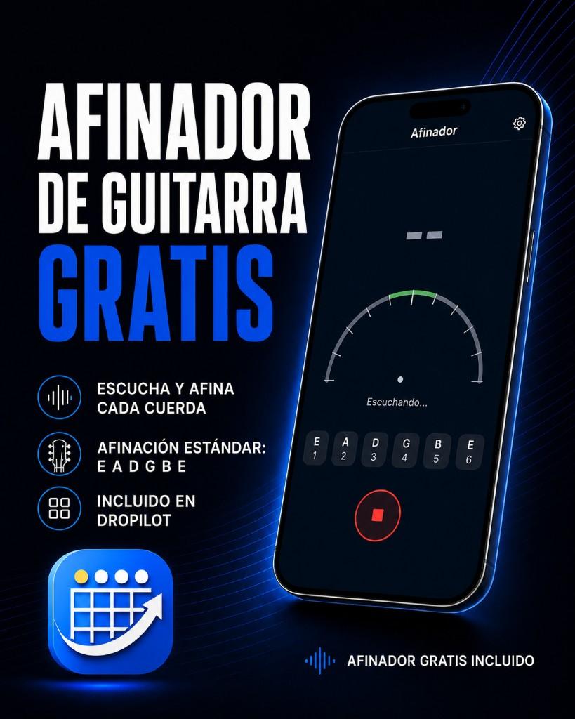 DroPilot: afinador de guitarra gratis incluido